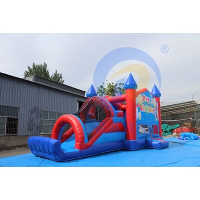 Unisexe Château gonflable sautant Combo Commercial Bounce House avec glissement d'obstacle
