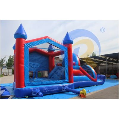 Unisexe Château gonflable sautant Combo Commercial Bounce House avec glissement d'obstacle