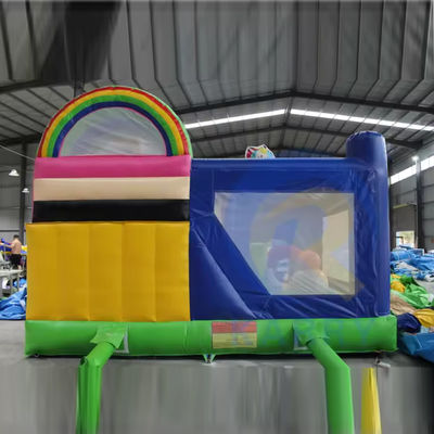 Combo gonflable en PVC unisexe avec glisser-déposer et château de licorne gonflable