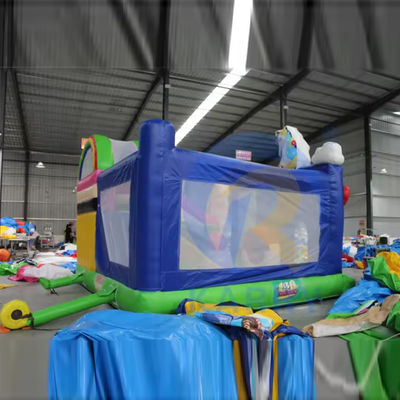 Combo gonflable en PVC unisexe avec glisser-déposer et château de licorne gonflable