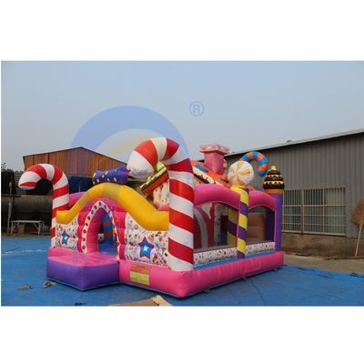 Expédition express Doux bonbons Sugar Shack maison gonflable pour les enfants terrain de jeu