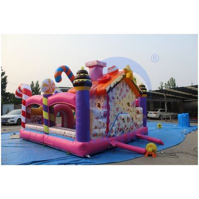 Expédition express Doux bonbons Sugar Shack maison gonflable pour les enfants terrain de jeu
