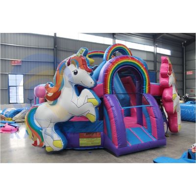 Normes CE Château gonflable à double licorne