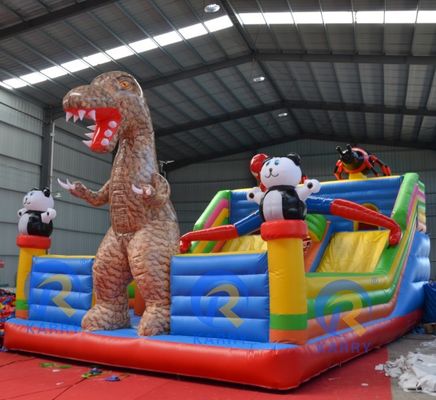 Événements de fête Dinosaure Homme-araignée Panda Combinaison Château gonflable avec glisser
