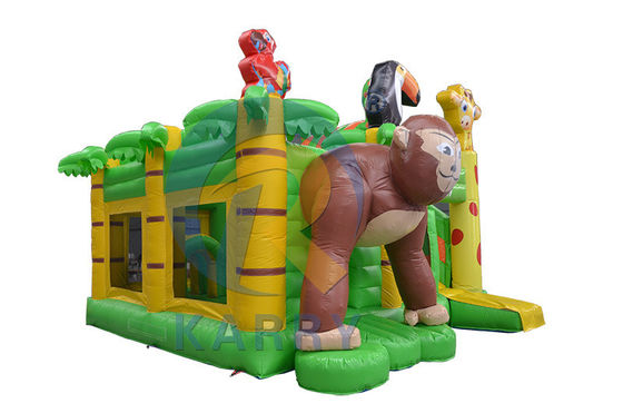 Maison gonflable portable avec glisser-déposer Châteaux de saut en l'air Glisse d'eau Petit gardien
