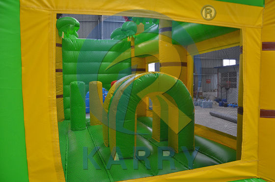Maison gonflable portable avec glisser-déposer Châteaux de saut en l'air Glisse d'eau Petit gardien
