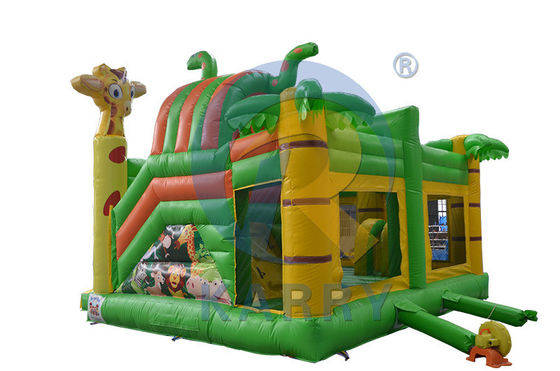 Maison gonflable portable avec glisser-déposer Châteaux de saut en l'air Glisse d'eau Petit gardien