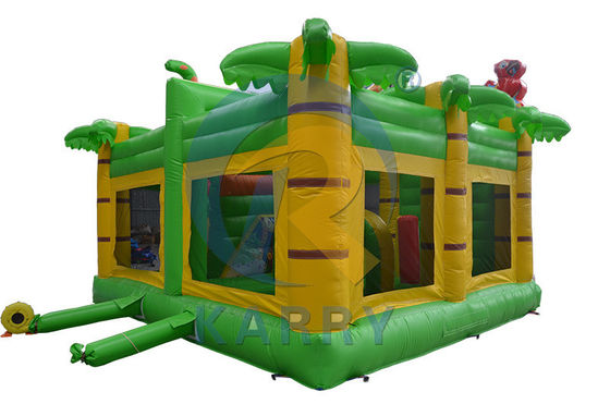 Maison gonflable portable avec glisser-déposer Châteaux de saut en l'air Glisse d'eau Petit gardien