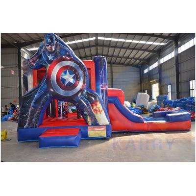 Homme araignée Combo gonflable maison de rebond et glisser-déposer