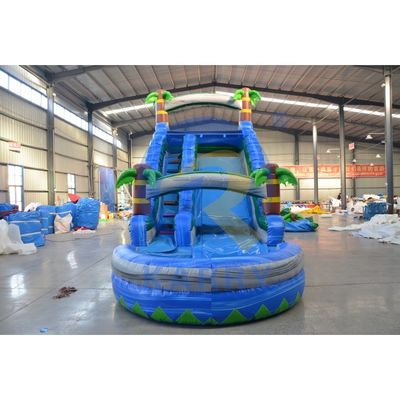 Taille personnalisée Glissière d'eau gonflable commerciale avec piscine CE/EN71/EN14960 Certifié