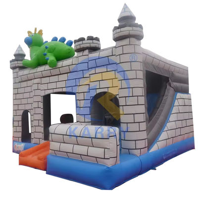 Dino Commercial Bouncy Château gonflable avec des kits de réparation de diapositives et accessoires