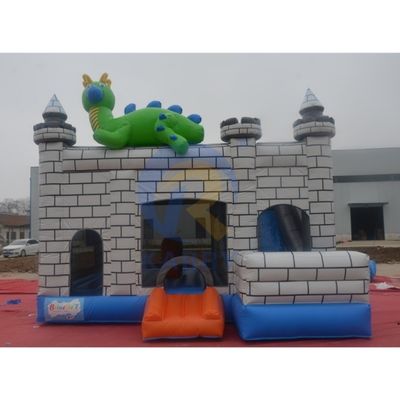 Dino Commercial Bouncy Château gonflable avec des kits de réparation de diapositives et accessoires