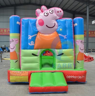 Unisexe PVC dessin animé Pink Piggy Mini château gonflable pour intérieur et extérieur commercial