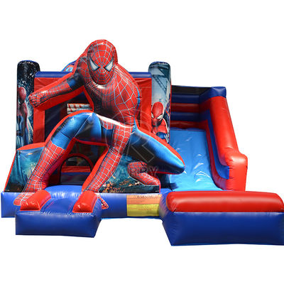 Maison gonflable spiderman avec diapositive en PVC certifié EN14960