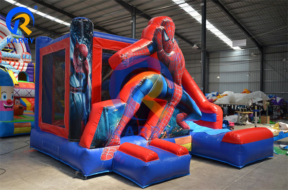 Maison gonflable spiderman avec diapositive en PVC certifié EN14960