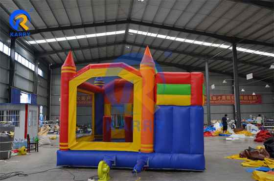 Parc de jeux en plein air amusant Château gonflable coloré et maison de rebond Combo avec glissière