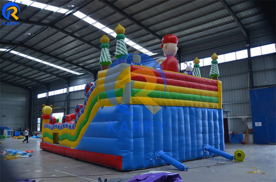 Couleur personnalisée Commercial Grade Outdoor Inflatable Mario Thème Bouncer Slide Combo