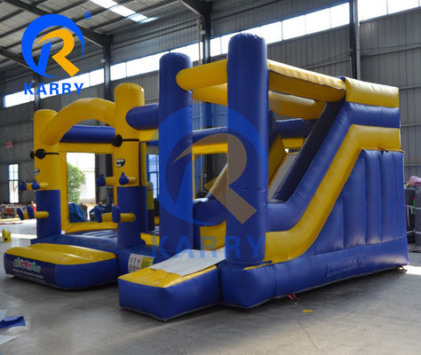 Château gonflable unisexe avec glissière sèche et maison de rebond Capacité maximale 100-500 kg