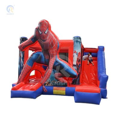 Unisexe PVC gonflable Spiderman Commercial Bounce House avec souffleur de diapositive inclus