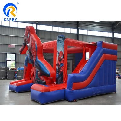 Unisexe PVC gonflable Spiderman Commercial Bounce House avec souffleur de diapositive inclus