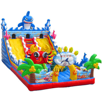 Personnaliser le monde de la mer ville amusante terrain de jeux gonflable pour les enfants grand château gonflable