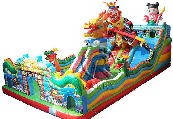 Couleur personnalisée Moonwalk Bouncer Blow Up Bounce pour les enfants dans le parc d'attractions
