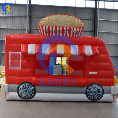 Commercial PVC intérieur gonflable Relax Café voiture sautant château rebondissant Popcorn Booth