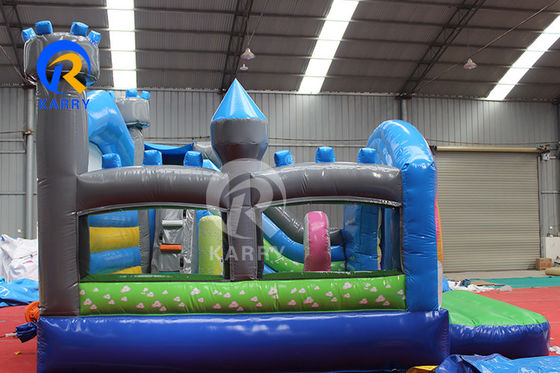 Arc-en-ciel PVC gonflable Trampoline Unicorn Commercial Bouncer avec glissement et souffleur