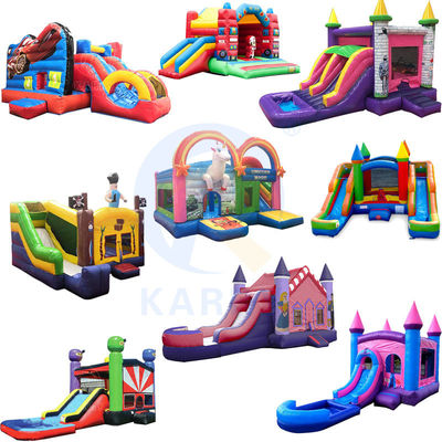 PVC 0,55 mm gonflable château gelé maison de rebond Slide Combo pour la location de fête commerciale