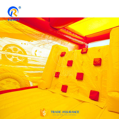 OEM Acceptable gonflable gros camion rouge château combo de glissement pour les enfants avec souffleur et glissement