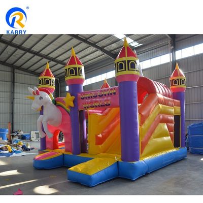Glissière d'eau gonflable sautant château rebondissant glissière combo pour les enfants en couleur personnalisée