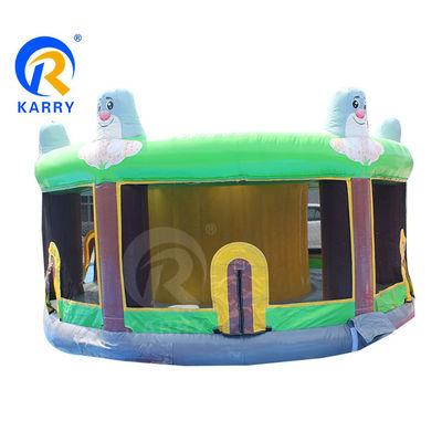 Logo Imprimé Bounce House Gardien Arbre Elfe Glisseur gonflable avec glisseur d'eau