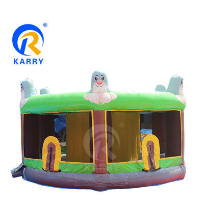 Logo Imprimé Bounce House Gardien Arbre Elfe Glisseur gonflable avec glisseur d'eau