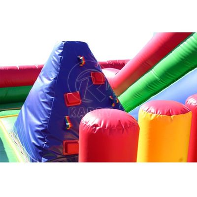 Jeux gonflables à l' eau en plein air Château gonflable avec combinaison de toboggan et de mur d'escalade