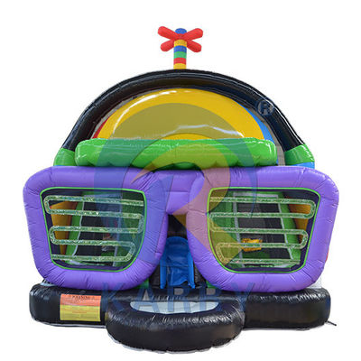 Unisexe terrain de jeux musique gonflable disco sautant château gonflable pour les enfants et les adultes