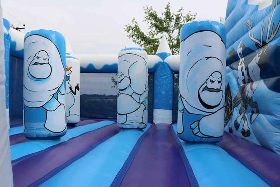 Château à saut de glissière sur mesure thème congelé maison gonflable pour le plaisir de la fête