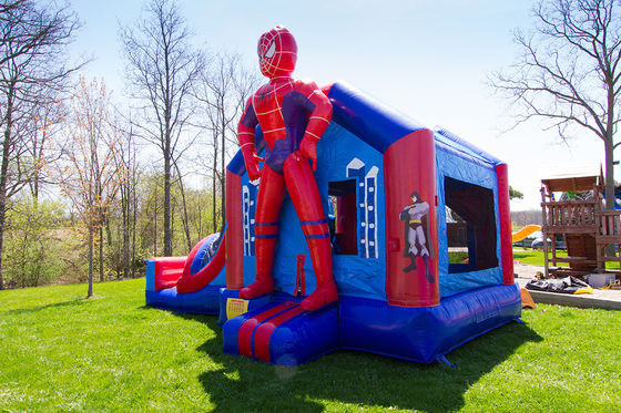 Fête unisexe amusante avec des normes CE souffleur Spiderman maison gonflable