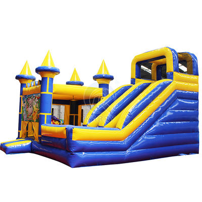 Taille personnalisée Combo bleu gonflable Château glissant Château sautant