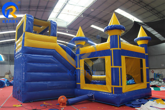 Taille personnalisée Combo bleu gonflable Château glissant Château sautant