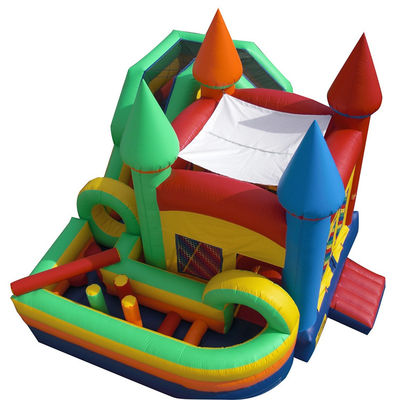 Château gonflable de couleur personnalisée Slide Bounce House Combo avec Slide