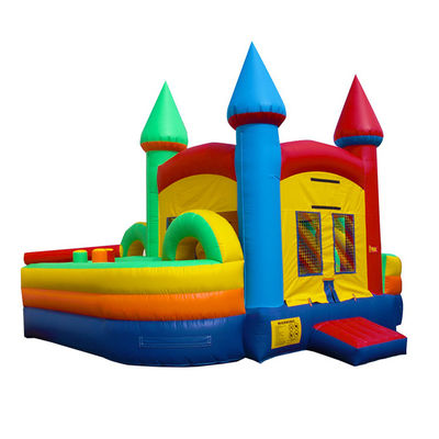 Château gonflable de couleur personnalisée Slide Bounce House Combo avec Slide