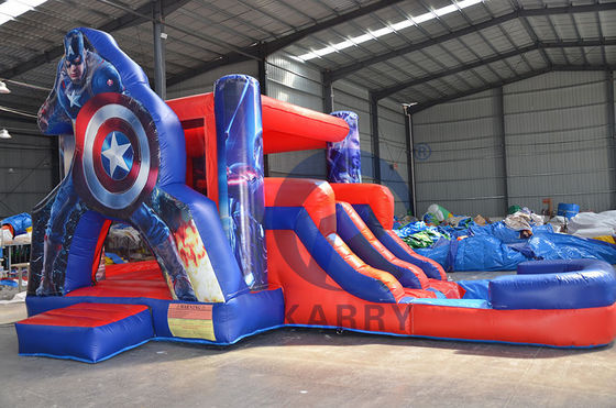 Unisexe Commercial Inflatable Combo Castle Slide avec souffleur CE et accessoires de réparation