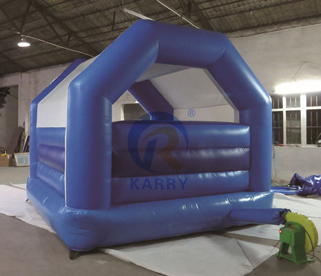 Château de saut commercial blanc et bleu maison gonflable pour un terrain de jeu unisexe