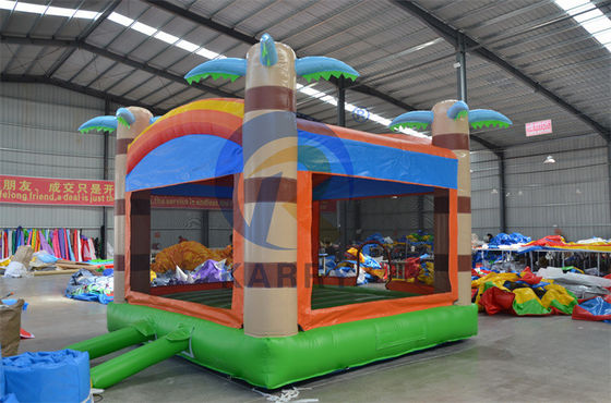 CE/EN71/EN14960 Château gonflable gonflable à palmiers tropicaux certifié pour le commerce