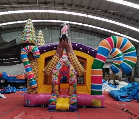 Jeux pour enfants en plein air Essentiel KARRY Chambre de bonbons gonflable Combo Bouncer avec glisser