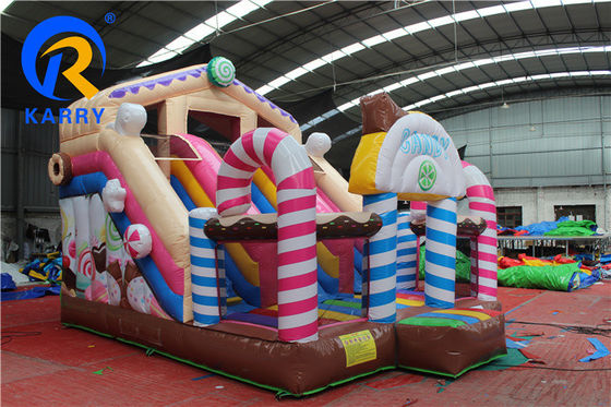 Jeux pour enfants en plein air Essentiel KARRY Chambre de bonbons gonflable Combo Bouncer avec glisser