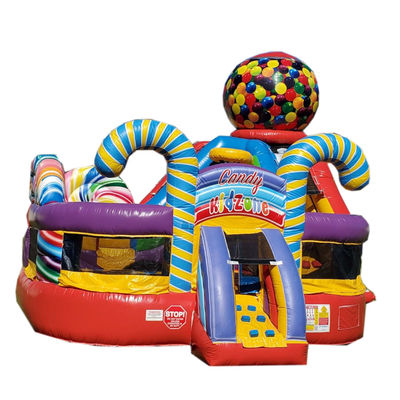 Blower inclus enfants arrière-cour commerciaux bombes gonflables porte-bonheur maison avec glisser