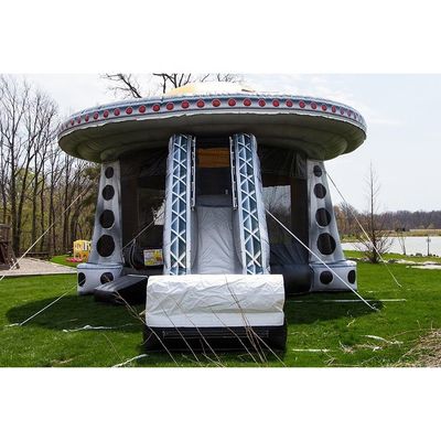 Vaisseau spatial gonflable gardien du château Slide sec Combo pour enfants Couleur personnalisée