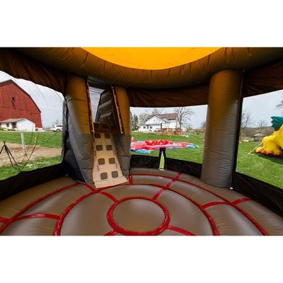 Vaisseau spatial gonflable gardien du château Slide sec Combo pour enfants Couleur personnalisée