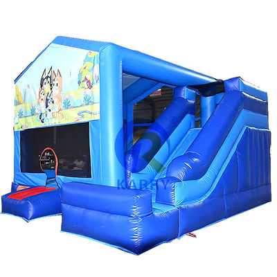 Location de soirée gardien gonflable Bluey Bounce House avec plage d'âge de glissement 14 ans et plus
